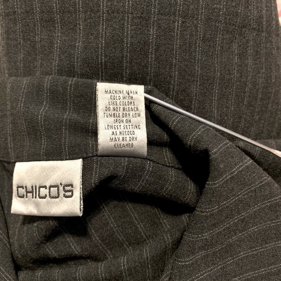 Chico’s charcoal grey pinstripe shirt jacket - Picture 5 of 10